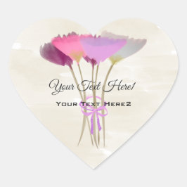 Niedlicher Vintager Flair Watercolor Peony Sticker