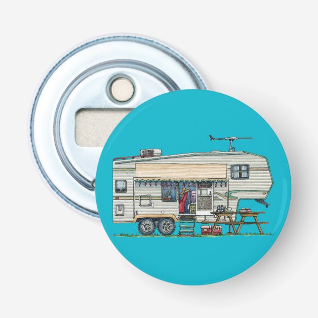 Niedlicher Vintager fünftes Flaschenöffner (Vorderseite)