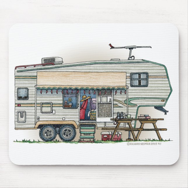 Niedlicher Vintager fünftes Mousepad (Vorne)