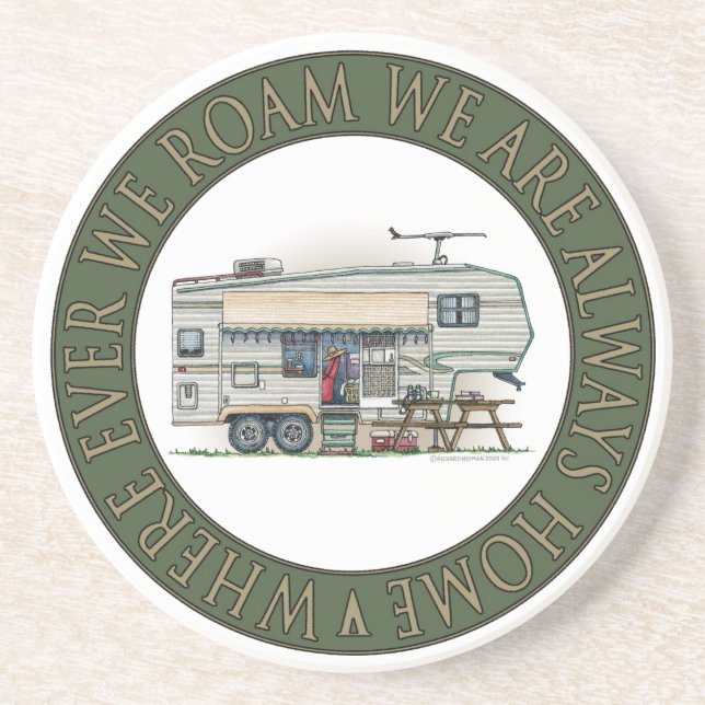 Niedlicher Vintager fünftes Untersetzer (Vorne)