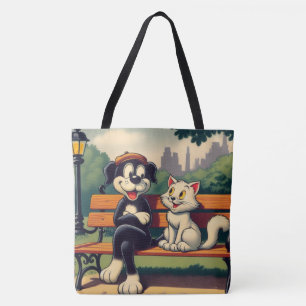 Niedlicher, Vintager Hund/Kater-Cartoon