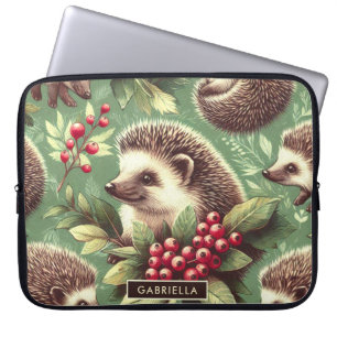 Niedlicher Vintager Igel Muster Laptopschutzhülle