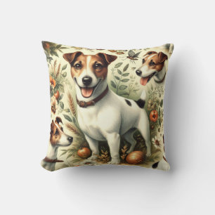 Niedlicher Vintager Jack Russell Terrier Kissen