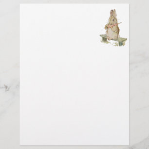 NIEDLICHER VINTAGER RABBIT MIT CARROT, BUNNY NOTIE