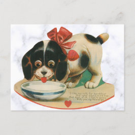 Niedlicher Vintager Valentinstag Postkarte