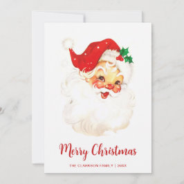 Niedlicher Vintager Weihnachtsmann Feiertagskarte