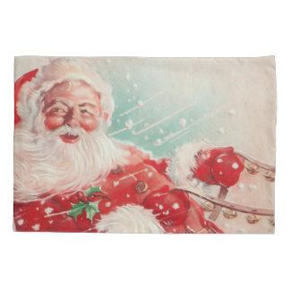 Niedlicher Vintager Weihnachtsmann Kissenbezug