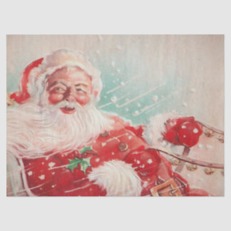 Niedlicher Vintager Weihnachtsmann Seidenpapier