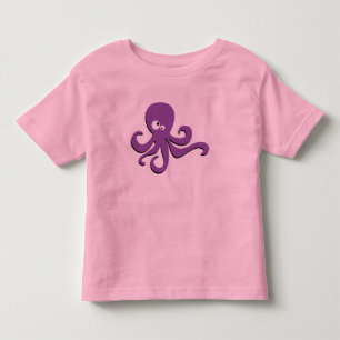 Niedlicher violetter Oktopus Kleinkind T-shirt