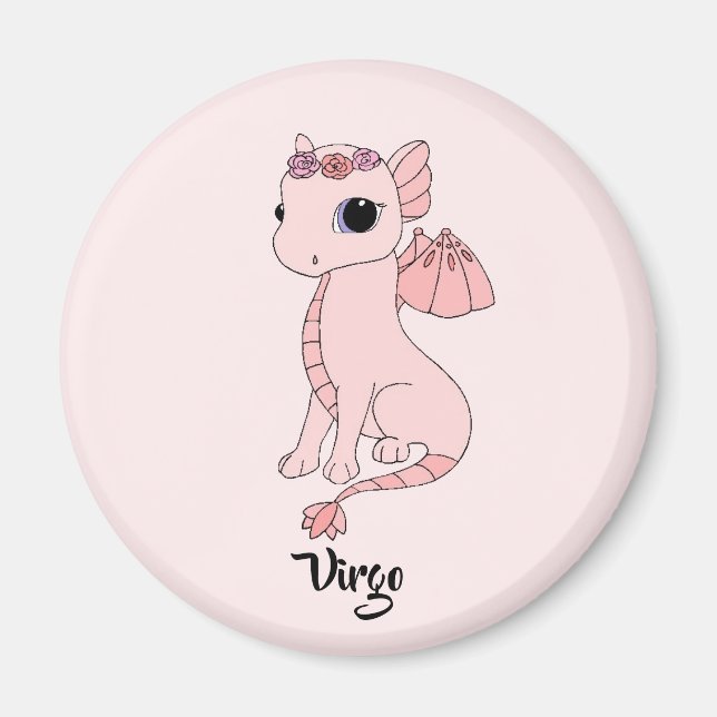 Niedlicher Virgo Dragon-Zoomagnet Magnet (Vorne)