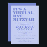 Niedlicher virtueller Online-Lavendel Bat Mitzvah Einladung<br><div class="desc">Niedliches virtuelles Bat Mitzvah Einladung in Lavender</div>