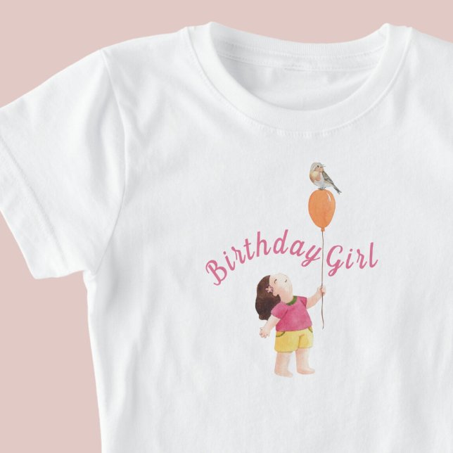 Niedlicher Vogel auf Balloon Kindergeburtstag Part T-Shirt (Von Creator hochgeladen)