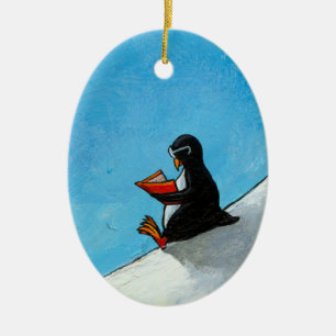 Niedlicher Vogel des Penguinkunst-Spaßes im Keramikornament