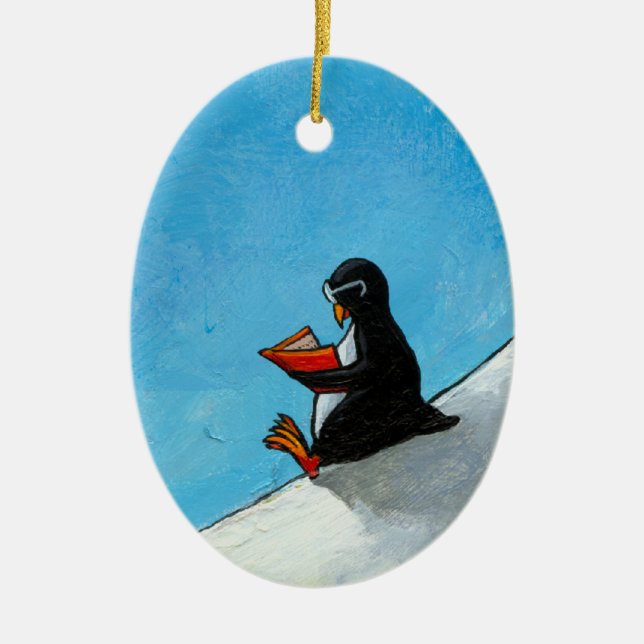 Niedlicher Vogel des Penguinkunst-Spaßes im Keramikornament (Vorne)