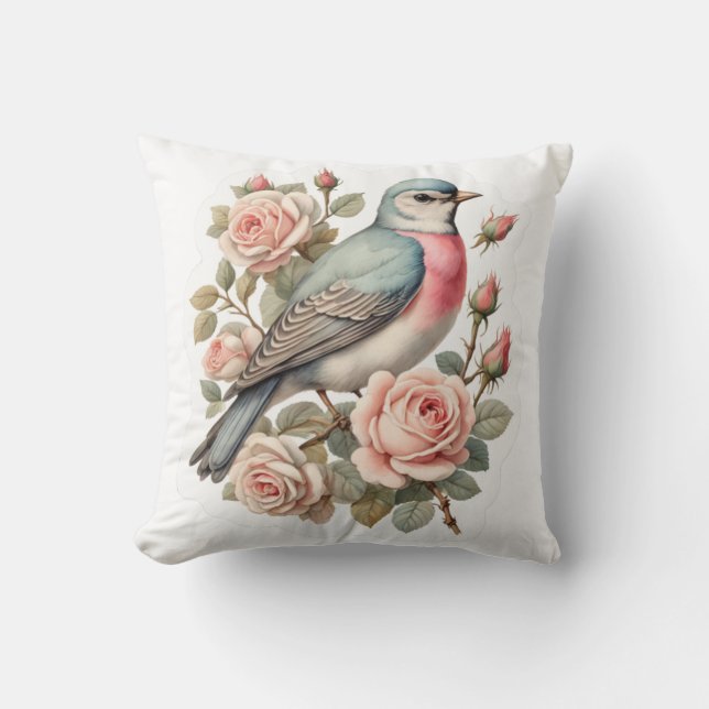 niedlicher Vogel Kissen (Vorderseite)
