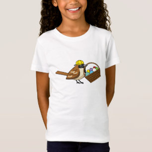 Niedlicher Vogel mit bunten Eierkörben T-Shirt