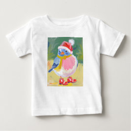 Niedlicher Vogel mit roten Stiefeln und einer Weih Baby T-shirt