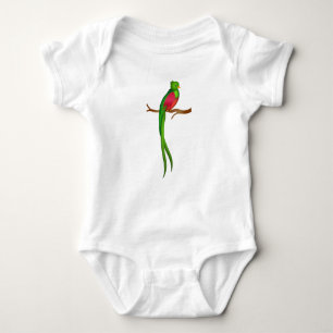 Niedlicher Vogel Quetzal Baby Strampler