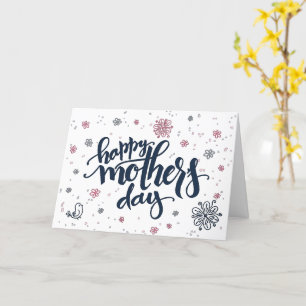 Niedlicher Vogel und Rosa GLÜCKLICHER MUTTERTAG Karte
