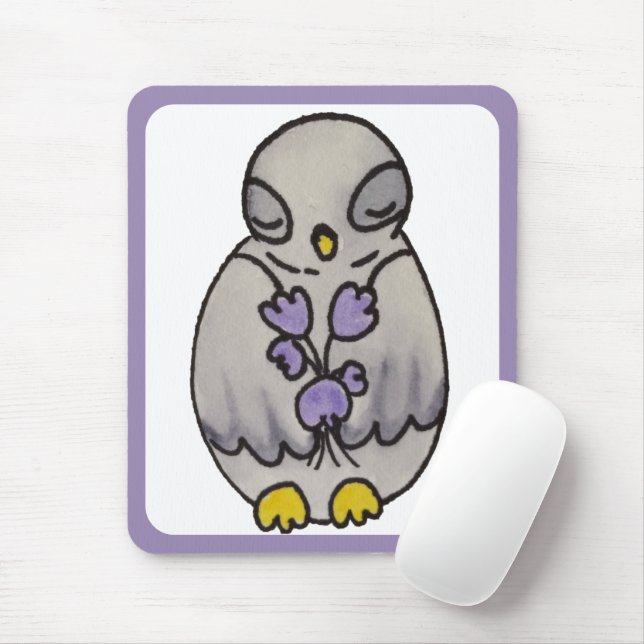 Niedlicher Vogel Zeichne Mousepad (Mit Mouse)