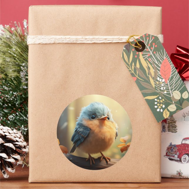 Niedlicher Vogelaufkleber Runder Aufkleber (Feiertag)