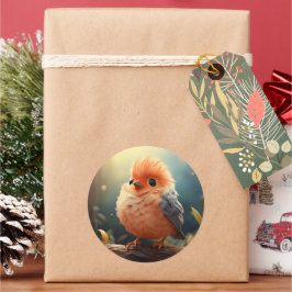 Niedlicher Vogelaufkleber Runder Aufkleber