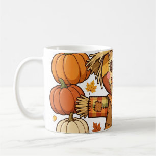 Niedlicher Vogelscheuchen-Herbsternte-Thanksgiving Kaffeetasse