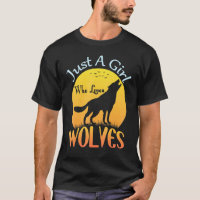 Niedlicher Vollmond Wolf Nur ein Mädchen, das Wolv