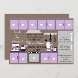 Niedlicher Vorrat der Küche Brautparty Einladen Einladung