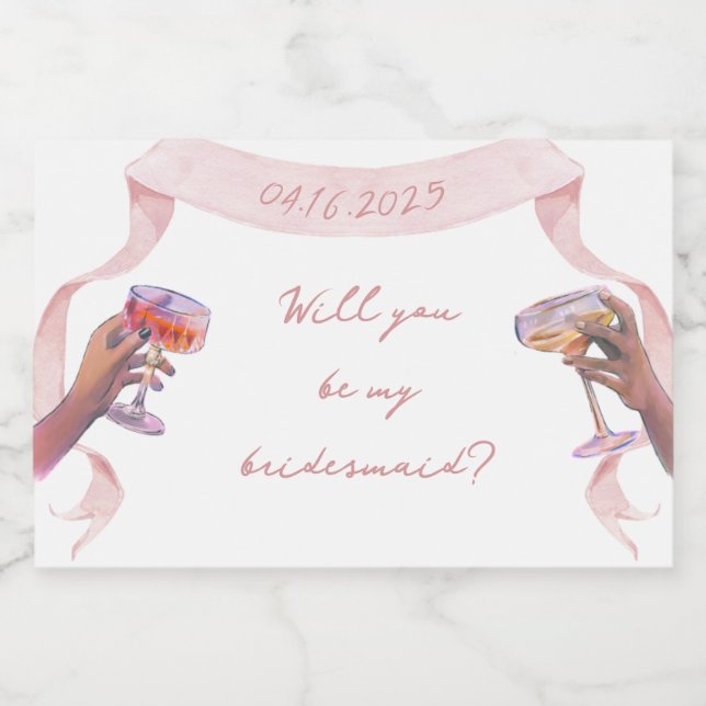 Niedlicher Vorschlag von Custom Bridesmaid Mini Ch (Einzelnes Label)