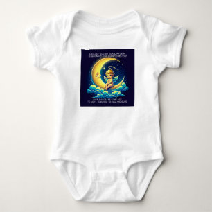 Niedlicher Wächter Angel Cherub und Moon Expressio Baby Strampler