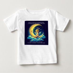 Niedlicher Wächter Angel Cherub und Moon Expressio Baby T-shirt