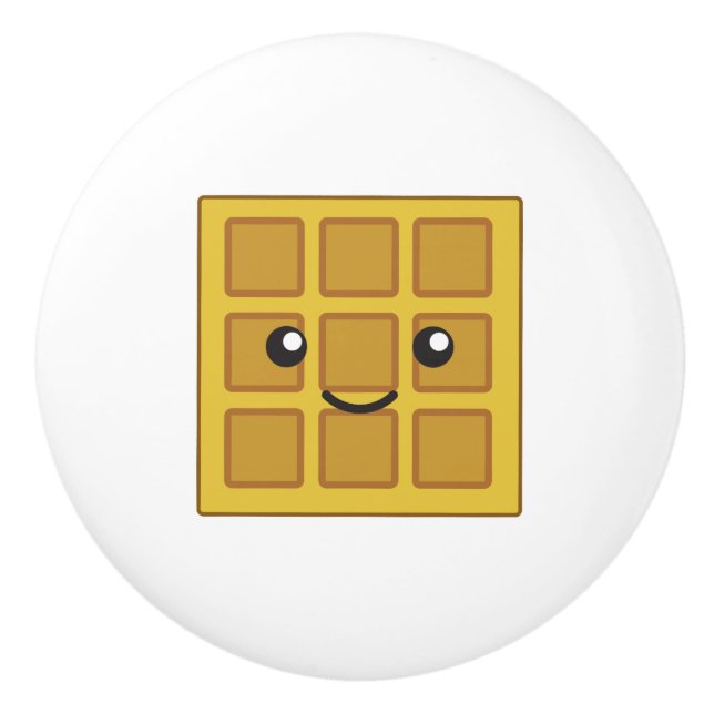 Niedlicher Waffel Keramikknauf (Vorderseite)