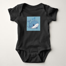 Niedlicher Wal Baby Strampler