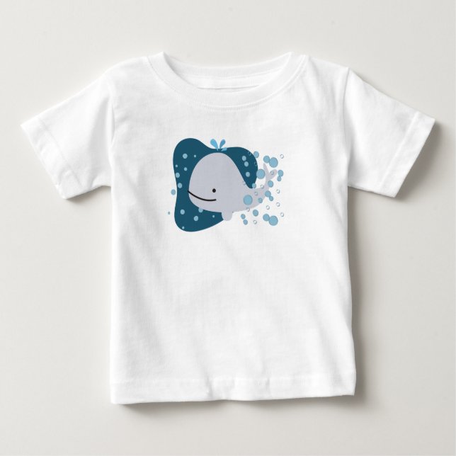 Niedlicher Wal Baby T-shirt (Vorderseite)
