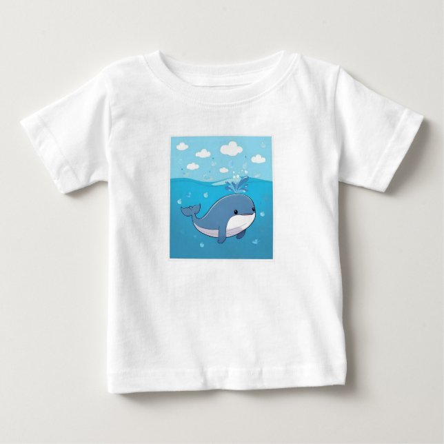 Niedlicher Wal! Baby T-shirt (Vorderseite)