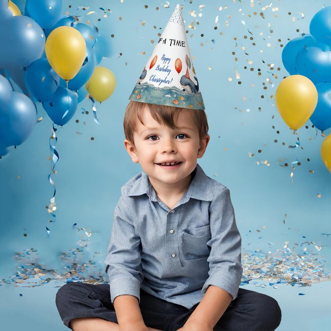 Niedlicher Wal eines Time Boys zum Geburtstag Partyhütchen (Von Creator hochgeladen)