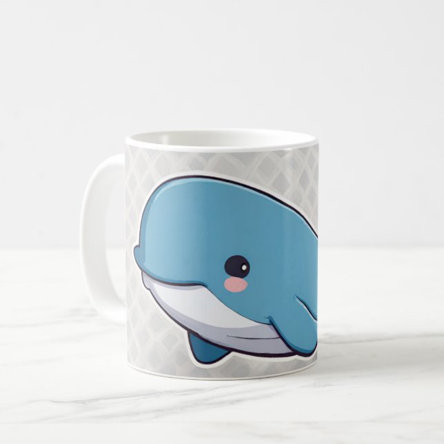 Niedlicher Wal Kaffeetasse (Vorderseite Links)