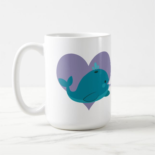 Niedlicher Wal Kaffeetasse (Links)