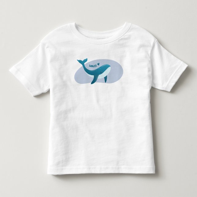Niedlicher Wal Kleinkind T-shirt (Vorderseite)
