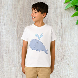Niedlicher Wal mit Wasserabfall Adorable Animal T-Shirt