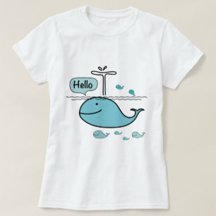 niedlicher Wal, sagen wir Hallo am Meer T-Shirt