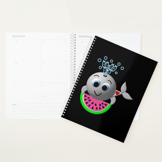 Niedlicher Wal und Wassermelone Planer (Anzeige)
