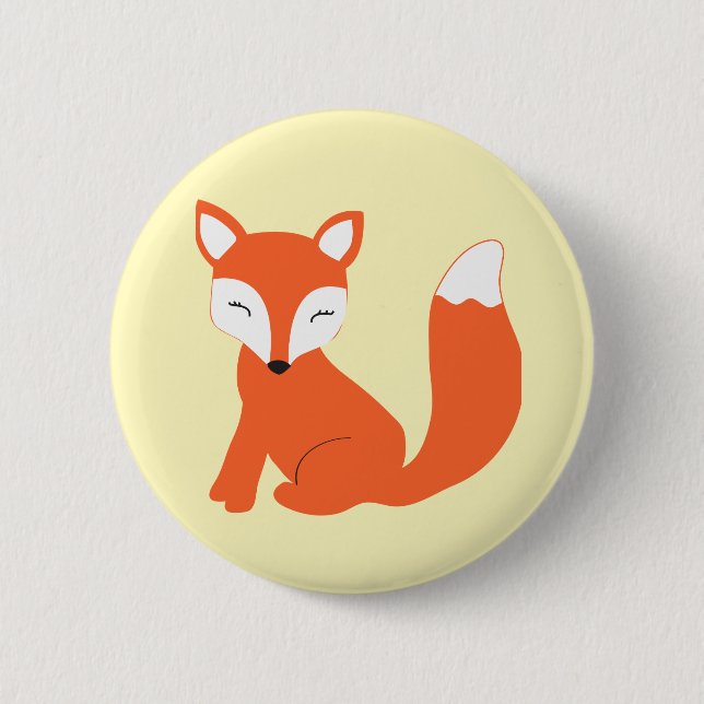 Niedlicher WaldbabyFox Button (Vorderseite)