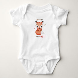 Niedlicher Waldfuchs - Whimsical Animal Art für Ki Baby Strampler