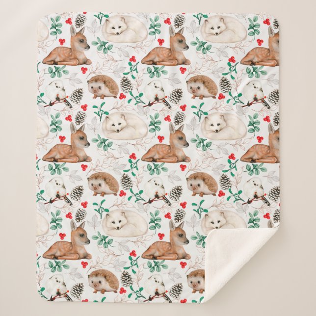 Niedlicher Waldkreter Sherpa Blanket Sherpadecke (Vorderseite)