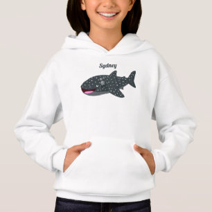 Niedlicher Walhai-Happy Cartoon-Abbildung Hoodie