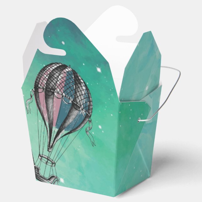 Niedlicher WARZWERT LUFTBALLOON GENDER REVEAL Gust Geschenkschachtel (Geöffnet)