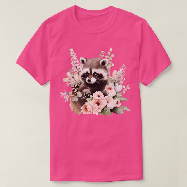 Niedlicher Waschbär T-Shirt (Design vorne)