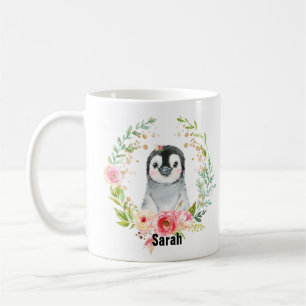 Niedlicher Wasserfarben-Babypenguin Kaffeetasse